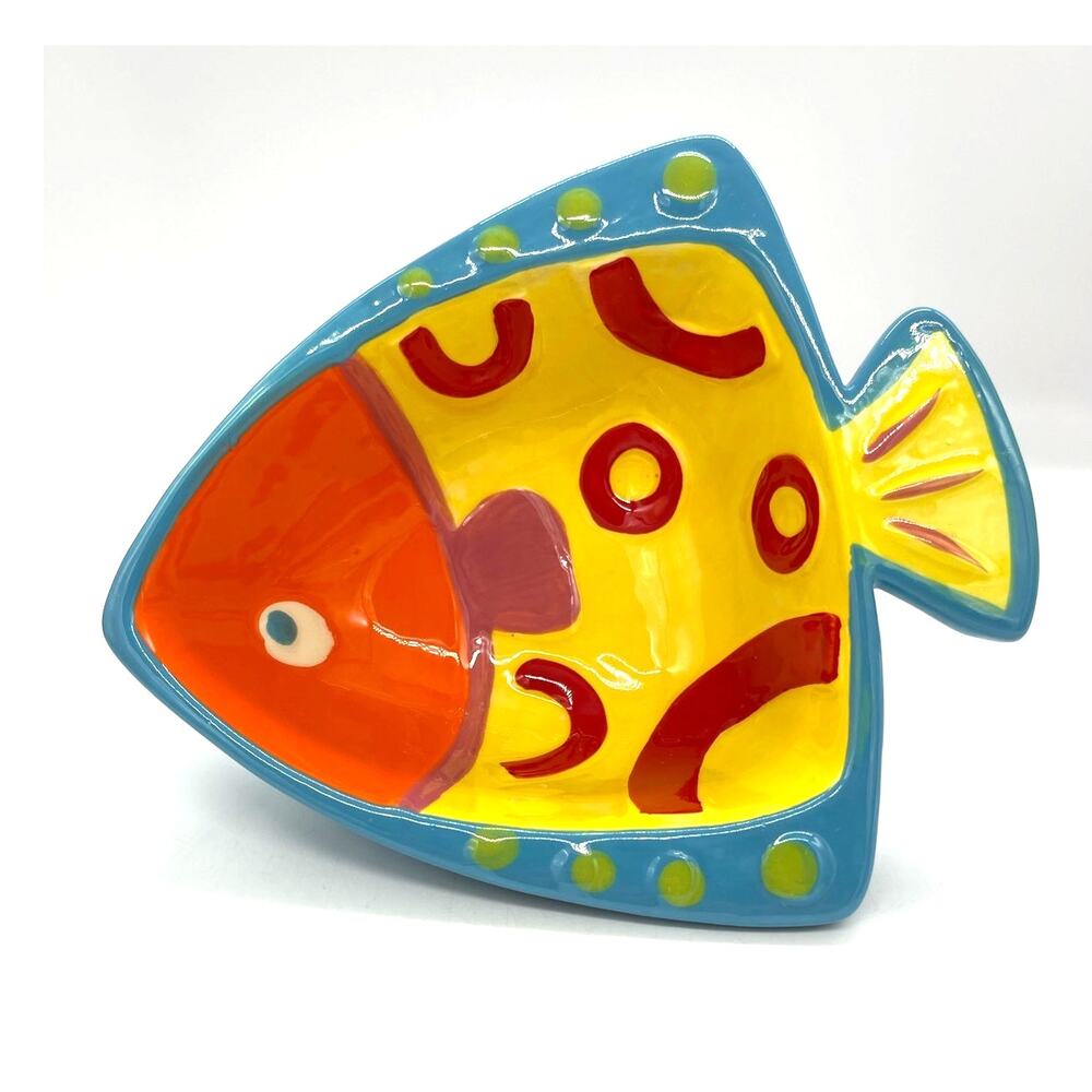 Boston Warehouse BW Ceramic Tropical Fish Bowl Dish Nautical Ocean